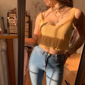 cropped yellow tank